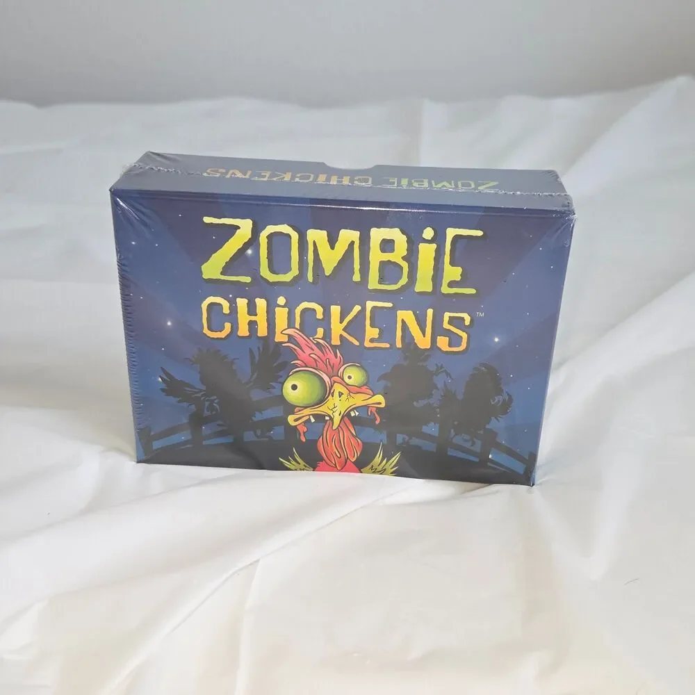 Zombie Chickens Family Card Game Cooperative Competitive Solo 1-4 Players